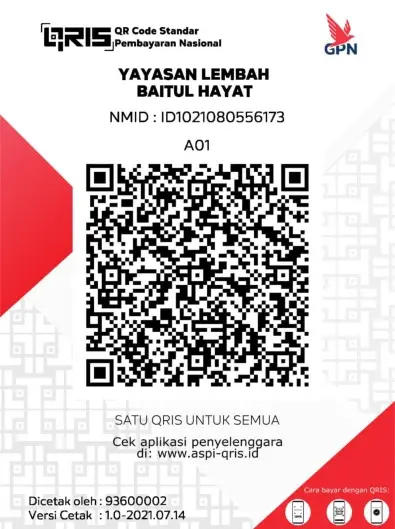 QRIS Yayasan Lembah Baitul Hayat